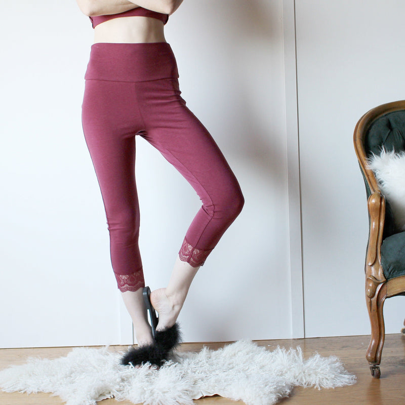 Gabriella 60 Denier Lace Trim Opaque Cropped Leggings-Leggsbeautiful –  LEGGSBEAUTIFUL