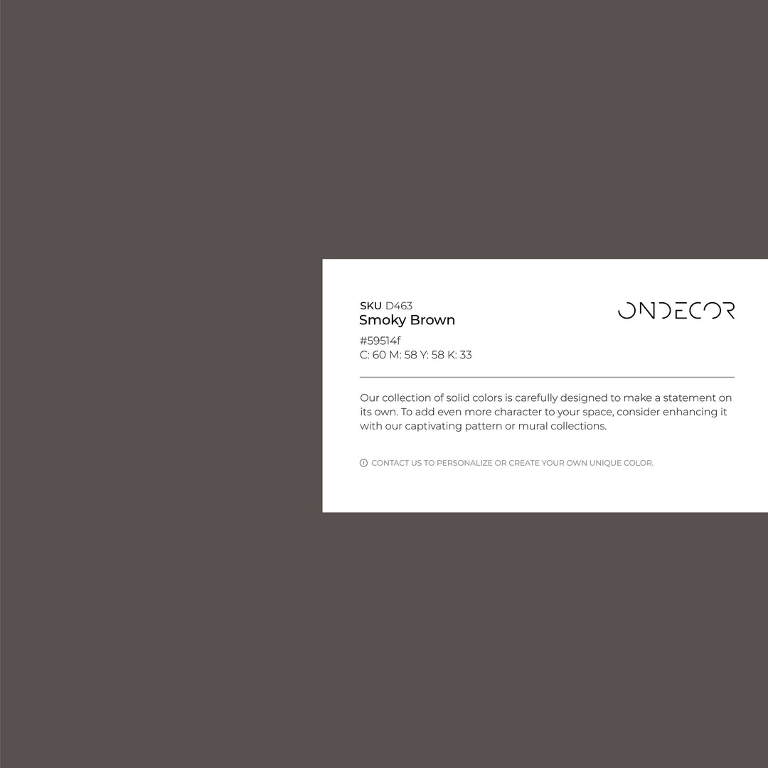 Solid Color Wallpaper Featuring a Rich Davy's Grey - D463