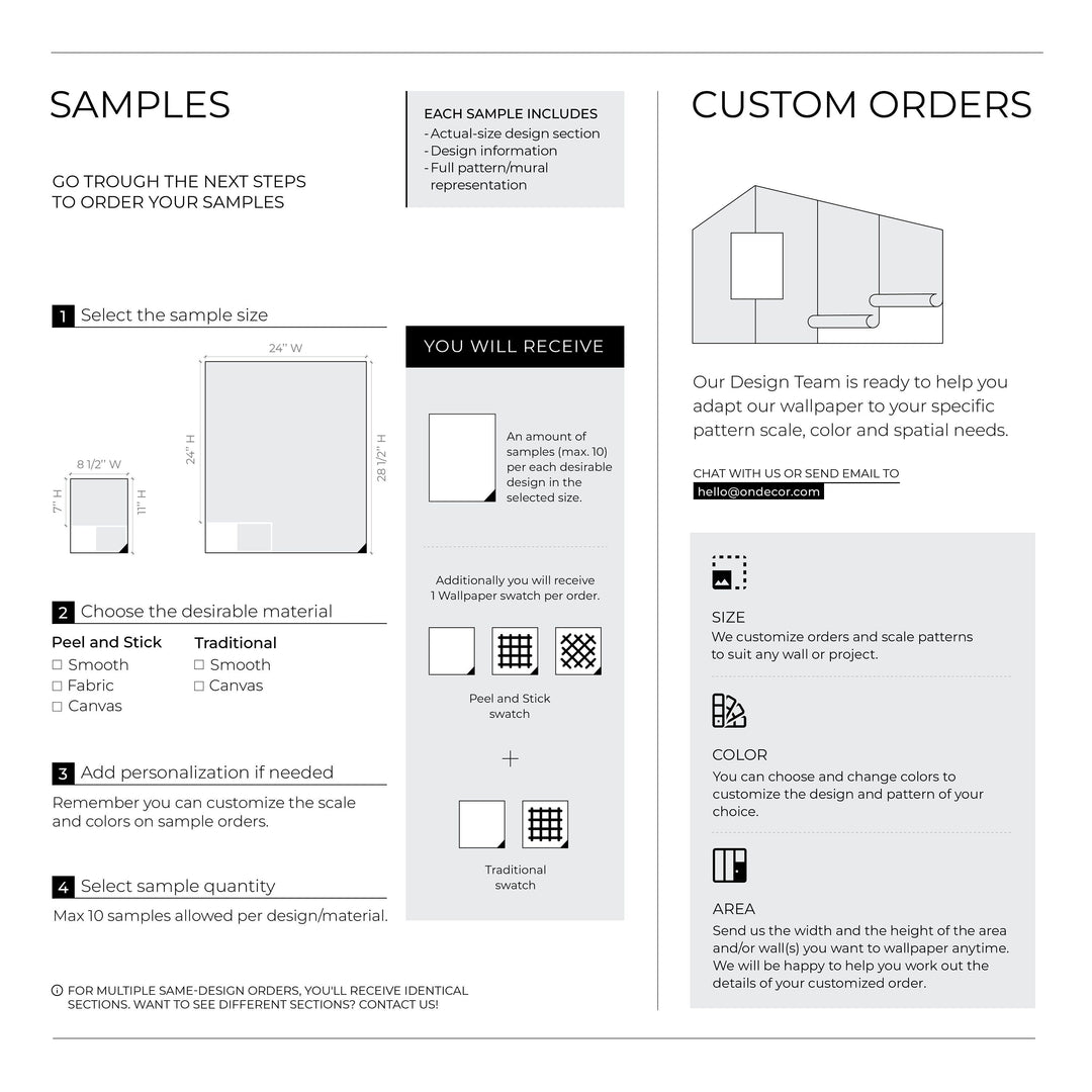 Abstract Wallpaper with Matisse Inspired Cut-Outs in Black and White - B909