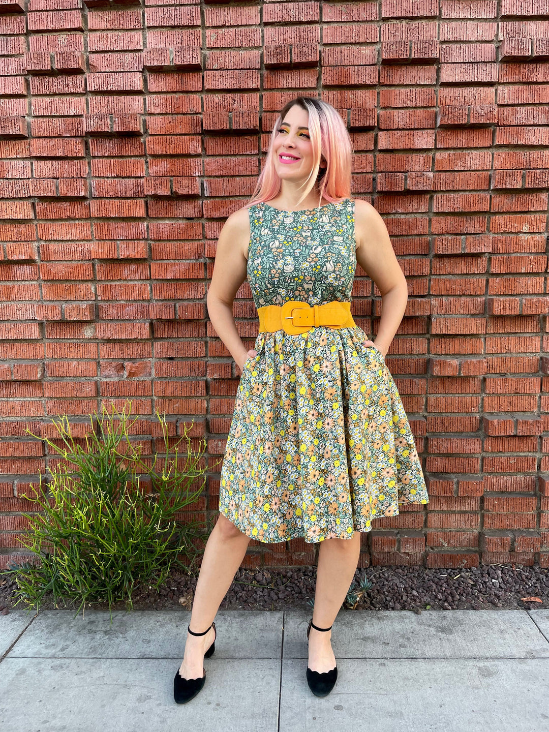 Cats in the Fields Twofer Dress