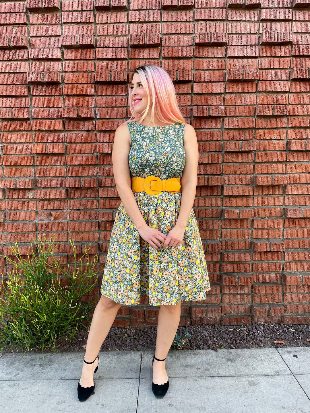 Cats in the Fields Twofer Dress