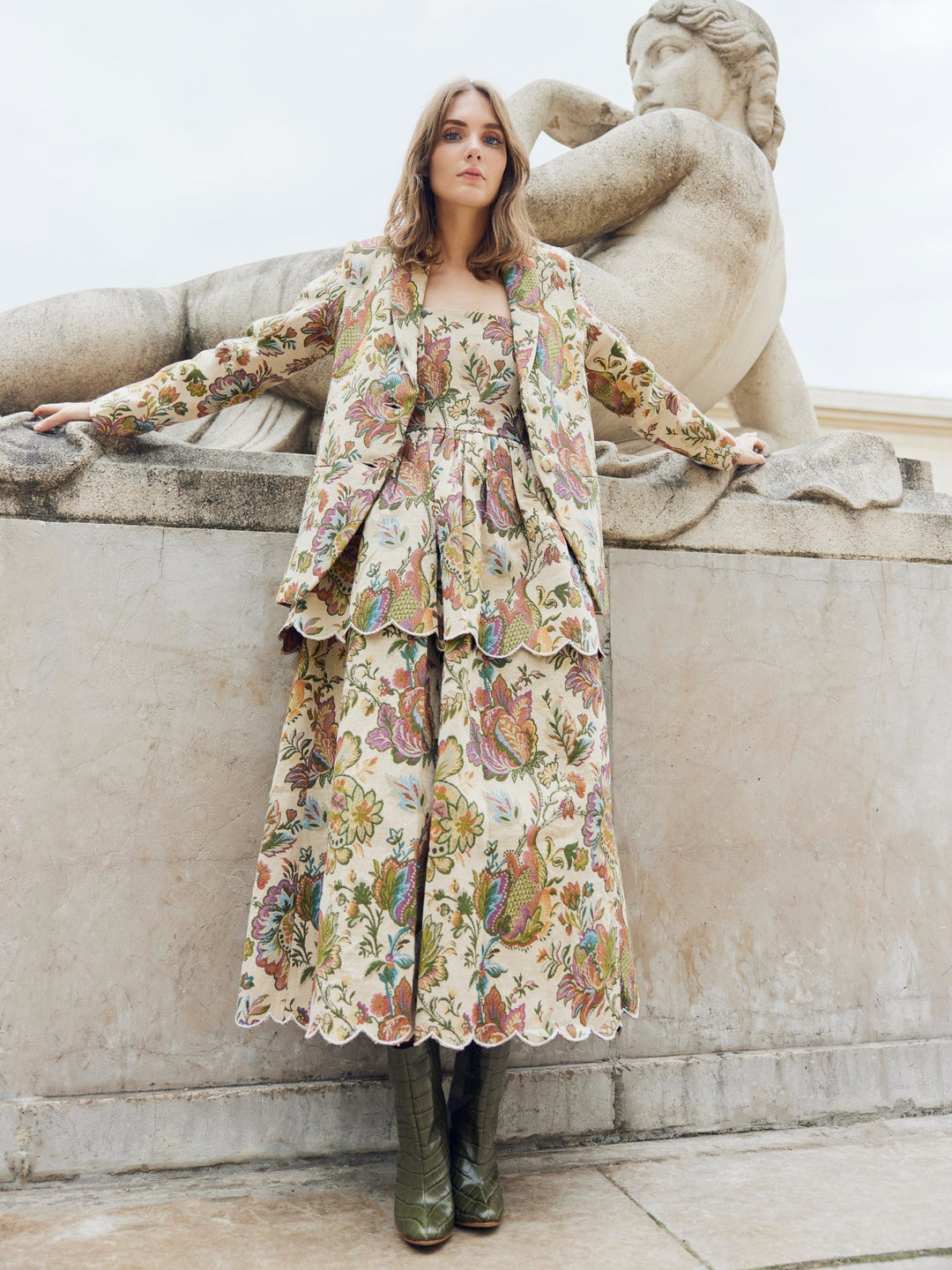 Daisy Dress - Rainbow Floral Jacquard