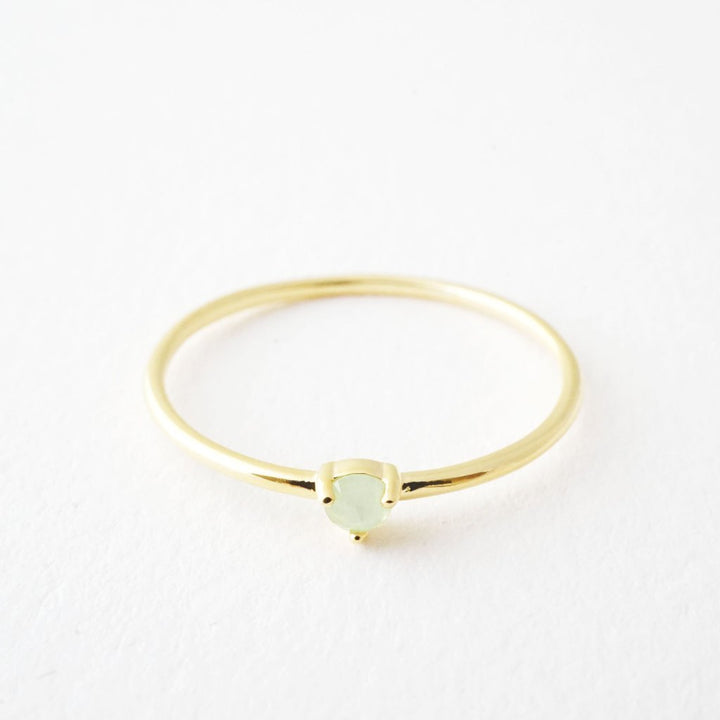 Jade Point Solitaire Ring