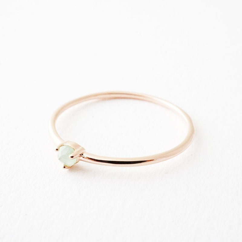 Jade Point Solitaire Ring
