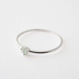 Jade Point Solitaire Ring
