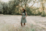 Mona Dress in Olive Linen