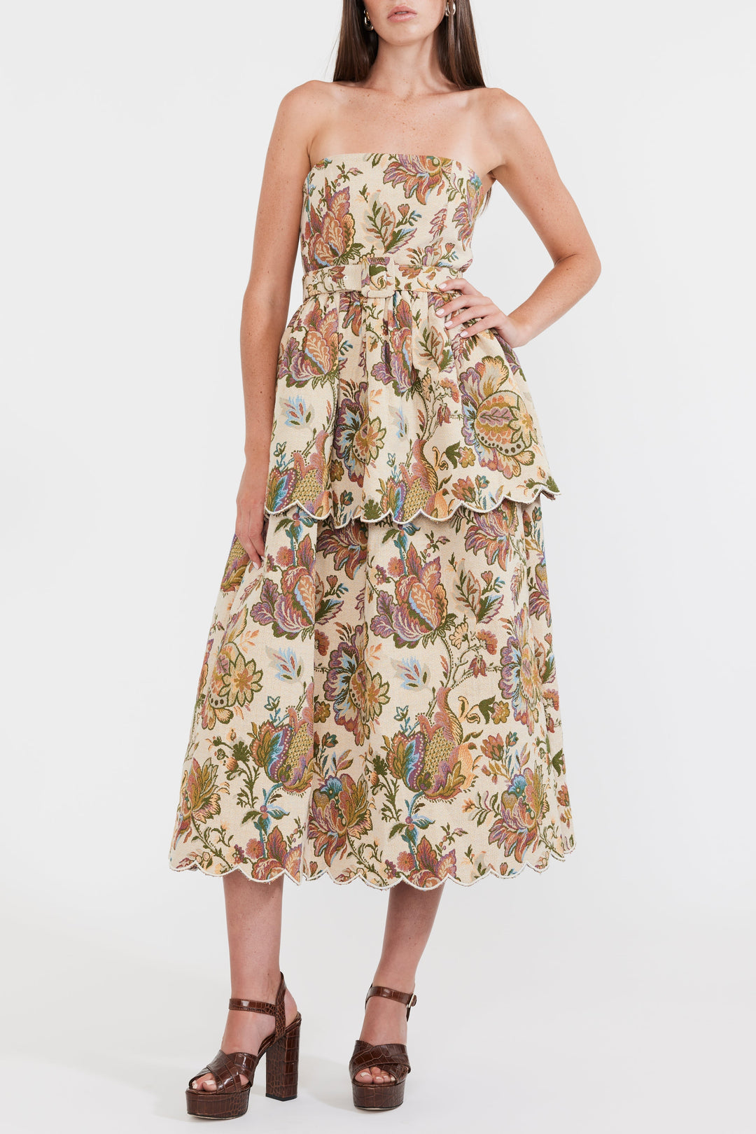 Daisy Dress - Rainbow Floral Jacquard