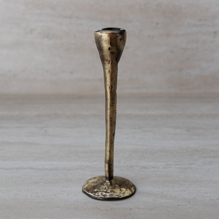 Antique Brass Candlesticks - Set of 3