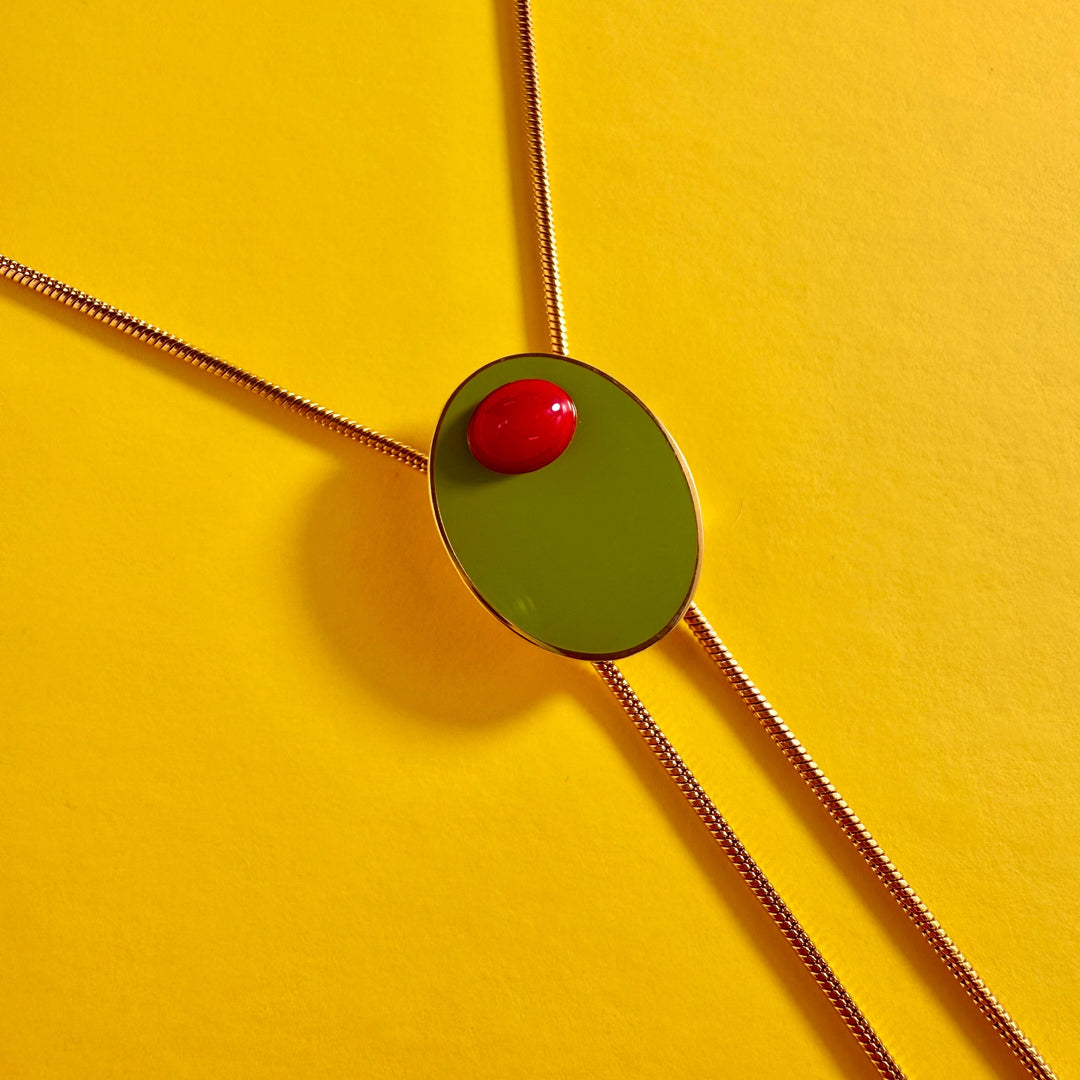 Olive Bolo Necklace