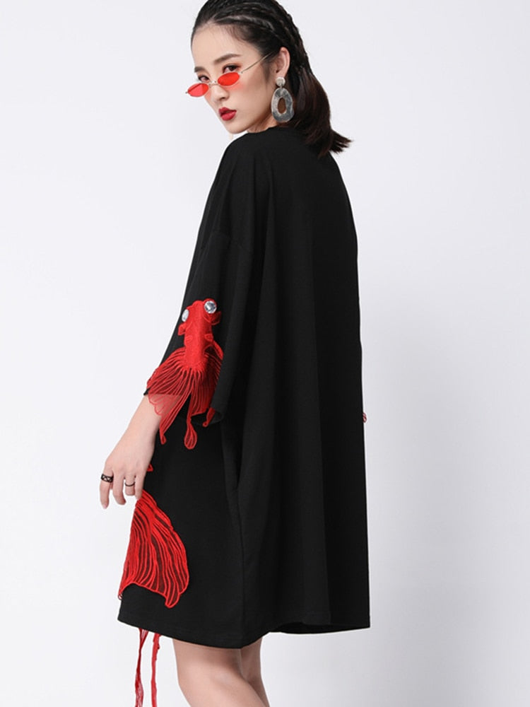 Kingyo Embroidered Goldfish Dress Kingyo Embroidered Goldfish Dress