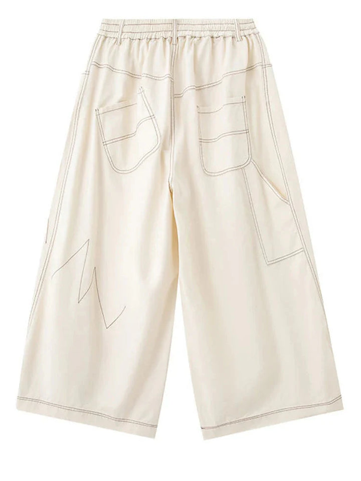 Bolohus Topstitched Wide Leg Pants