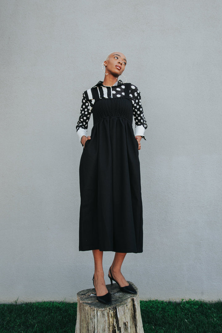 Jucee Wide Leg Overalls - Black