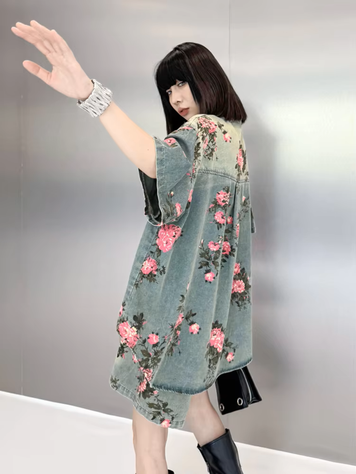Rosette Rose Denim Shirt