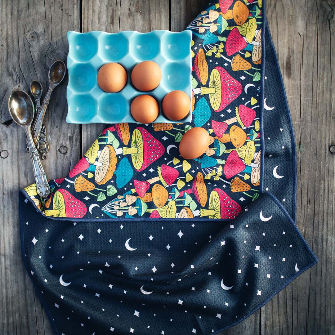 Midnight Mushroom Kitchen & Tea Towel