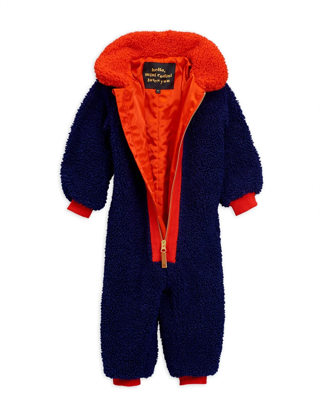 Faux Fur Baby Overall - Blue