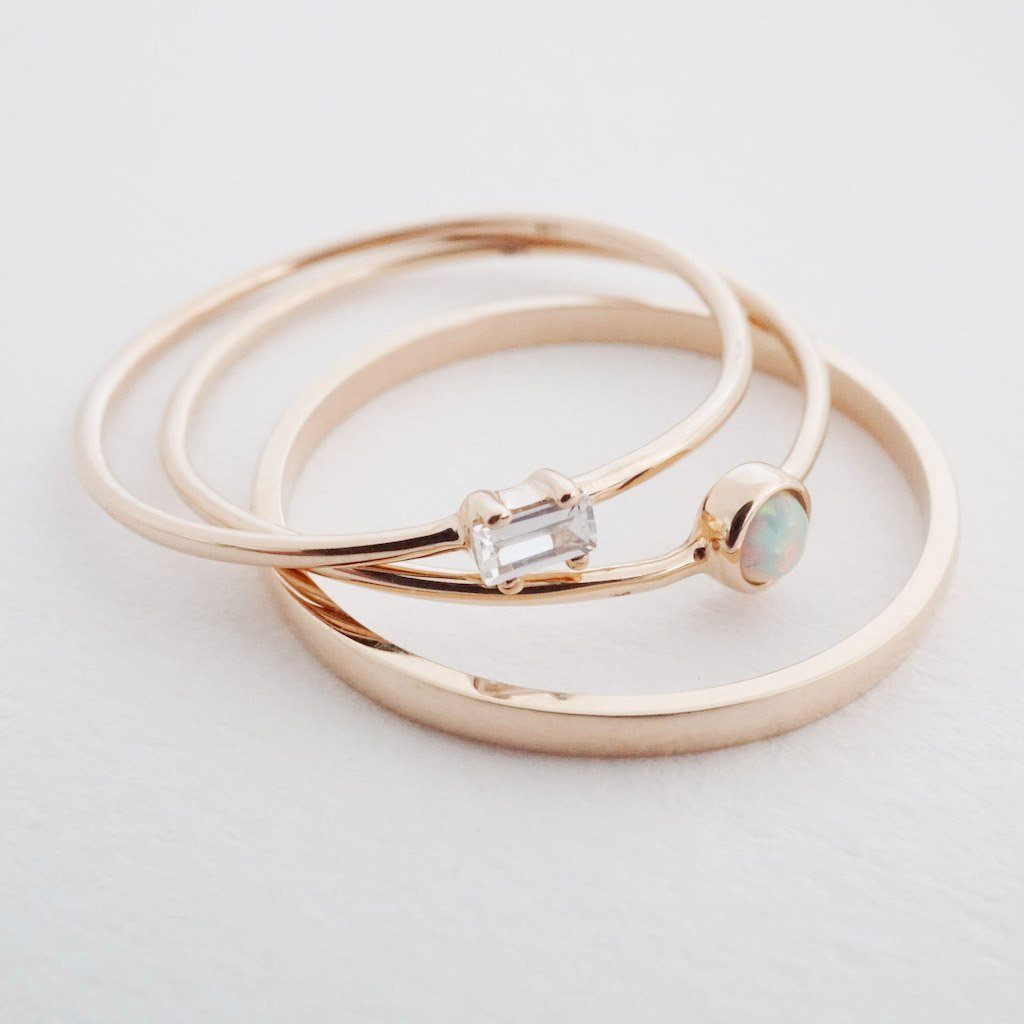 Classic Stacking Ring, 14k Gold