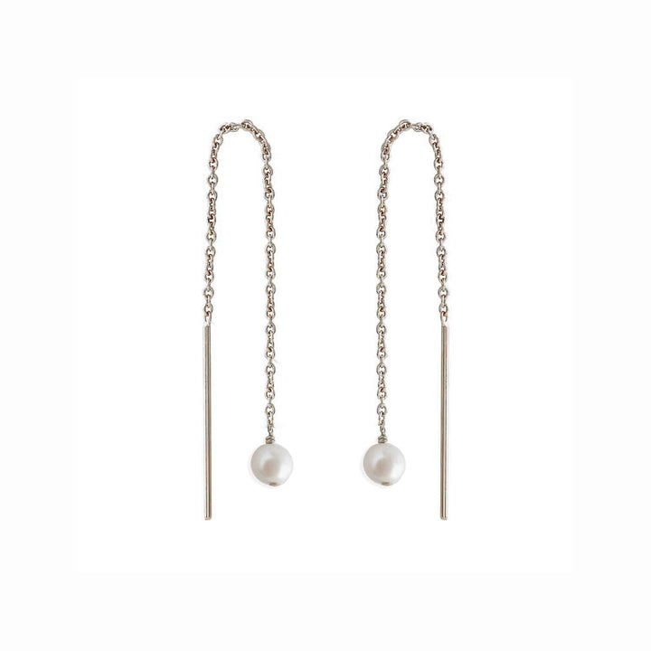 Paloma Pearl Threaders Silver