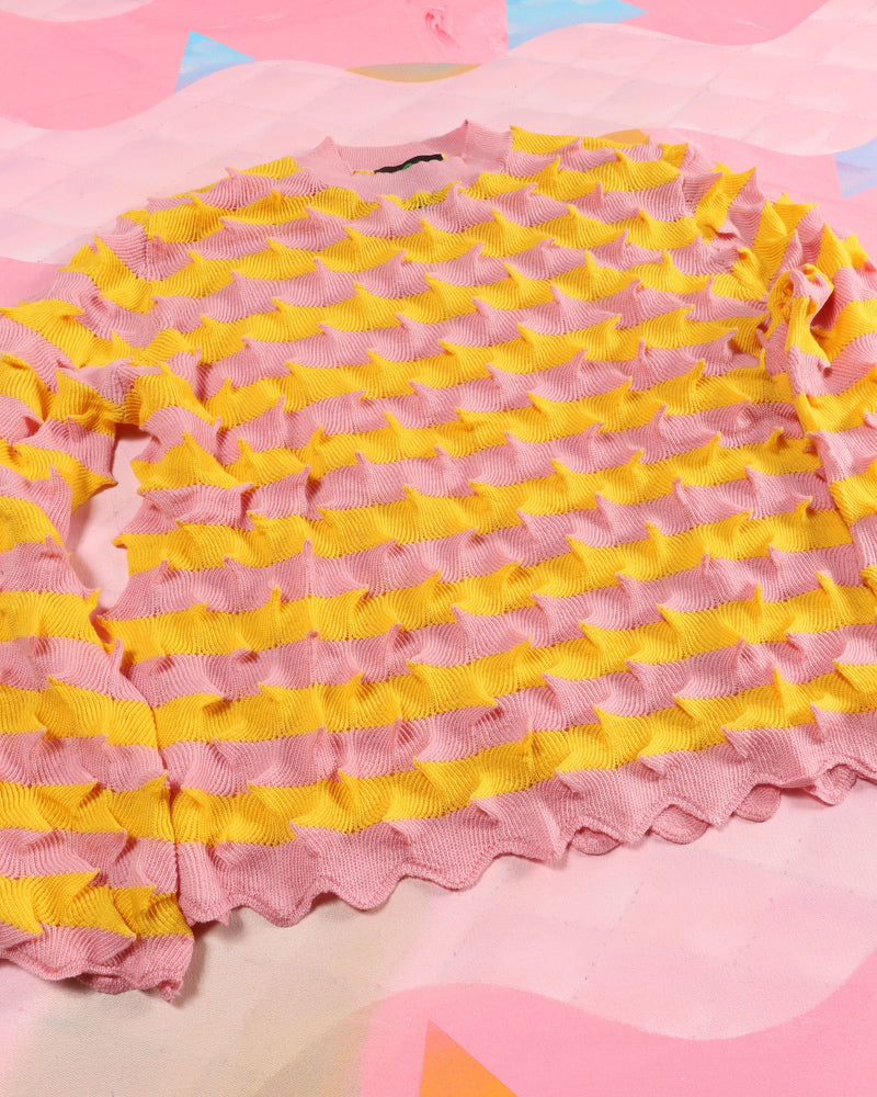 Spiky Pink and Yellow Sweater