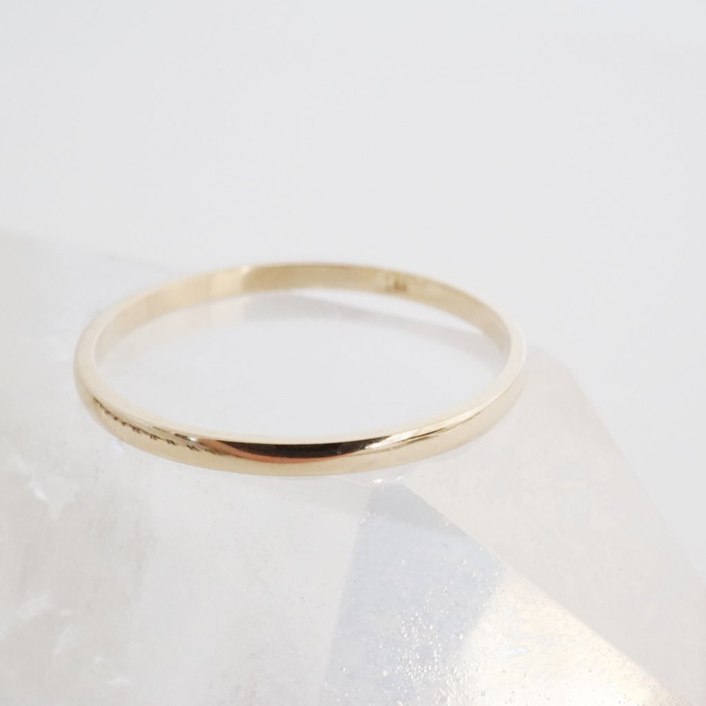 Classic Stacking Ring, 14k Gold