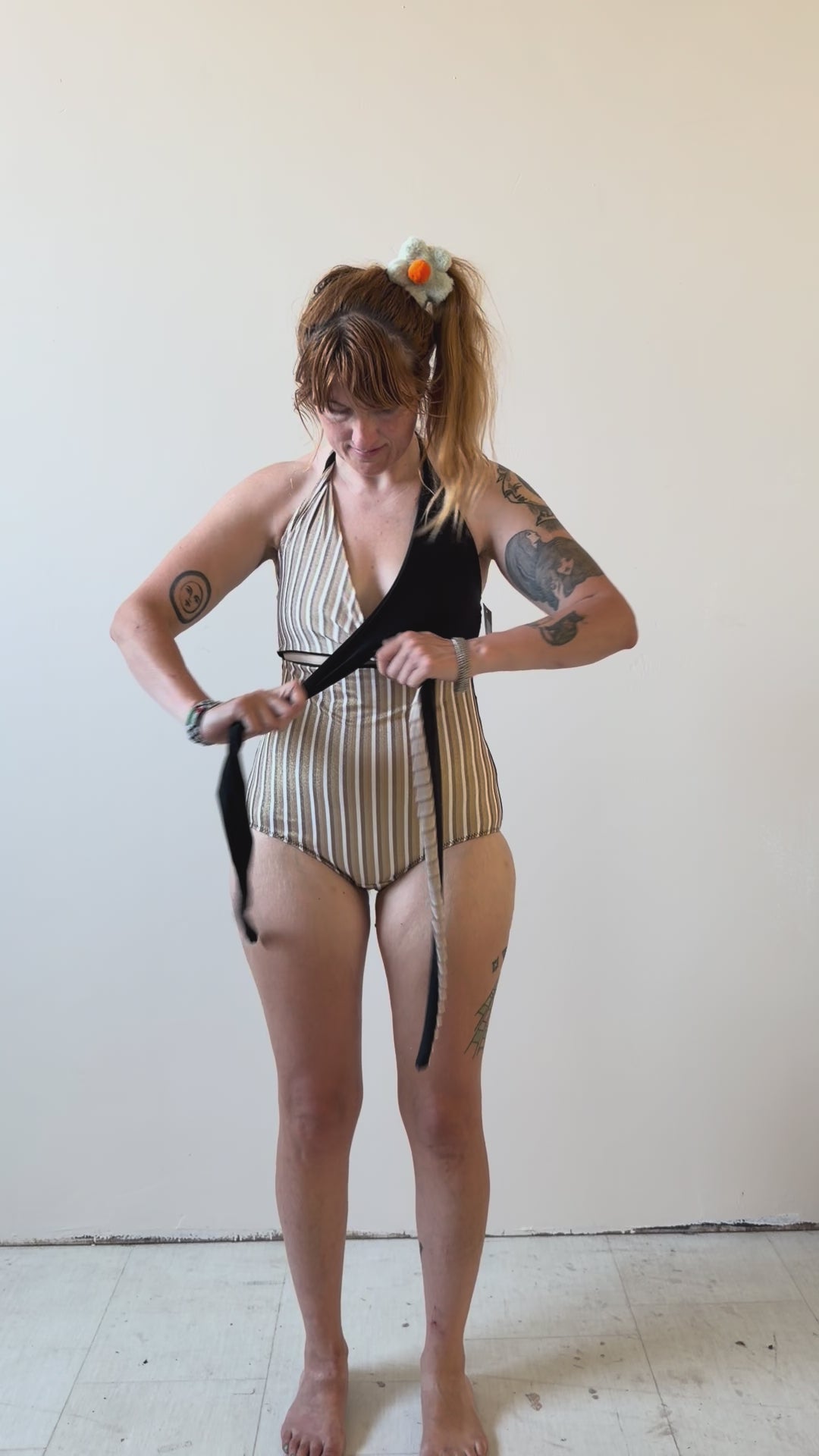 Selka Swimsuit in Studio54 Sparkle Stripe