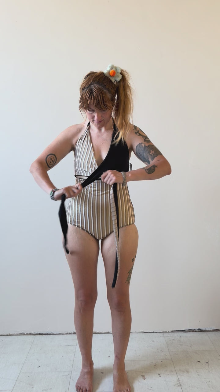 Selka Swimsuit in Studio54 Sparkle Stripe