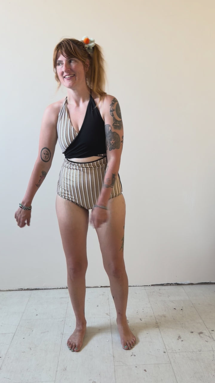 Selka Swimsuit in Studio54 Sparkle Stripe