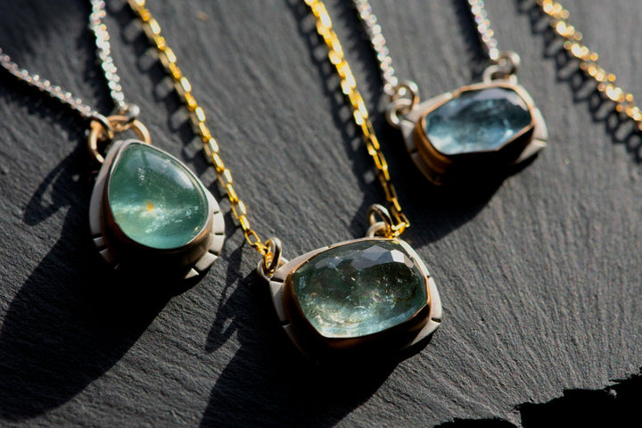 RAINBOW BRIGHT AQUAMARINE NECKLACE