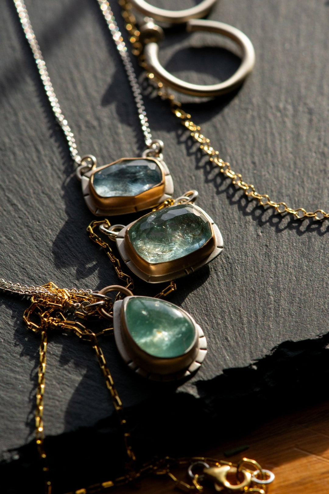 RAINBOW BRIGHT AQUAMARINE NECKLACE