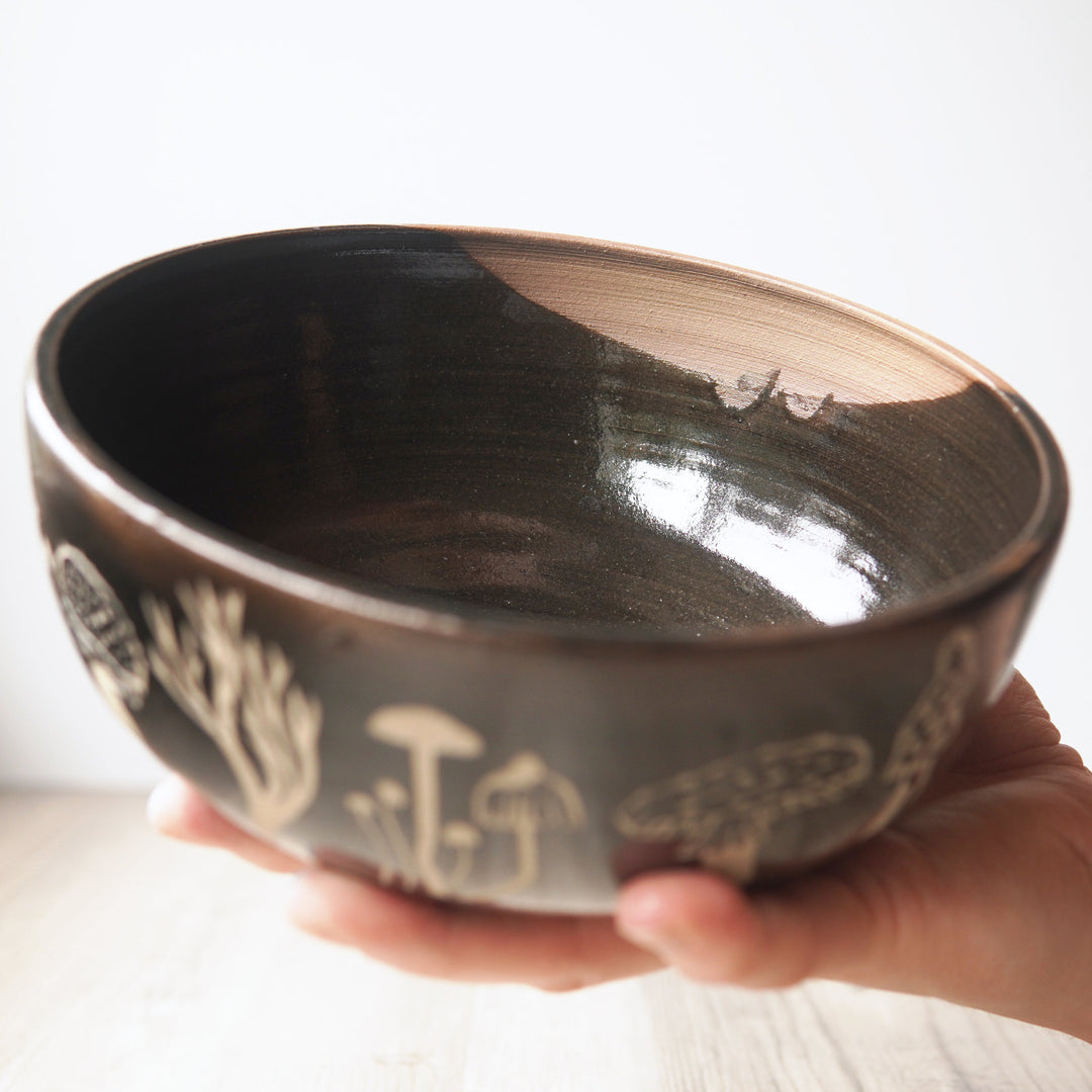 Mushroom Bowl, Farmhouse Style Handmade Pottery