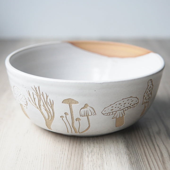 Mushroom Bowl, Farmhouse Style Handmade Pottery