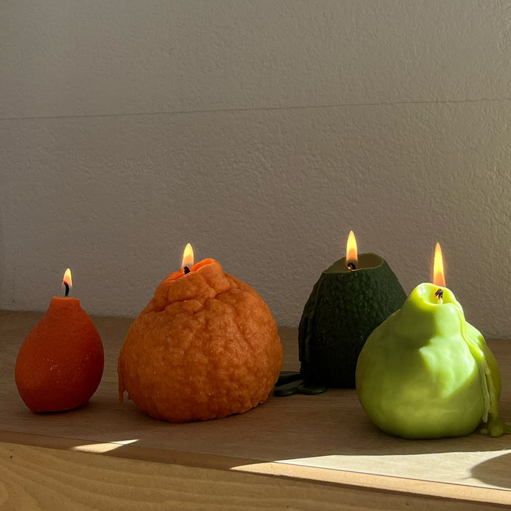 Large Dekopon Orange Candle