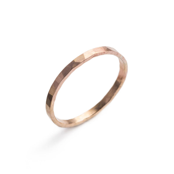 Faceted Gold-filled stacker ring