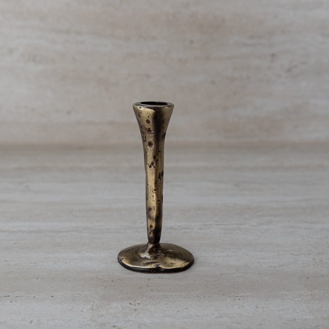 Antique Brass Candlesticks - Set of 3