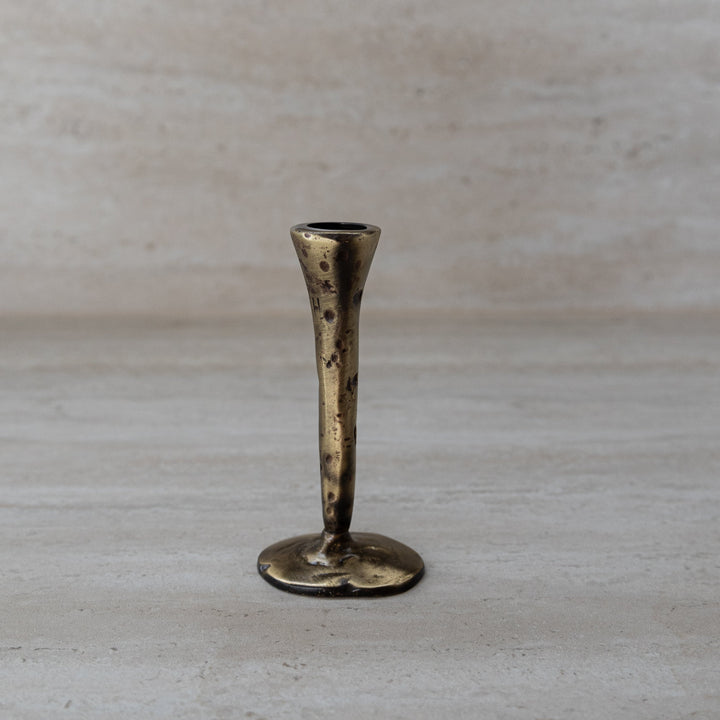 Antique Brass Candlesticks - Set of 3