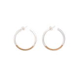 Koa hoop earrings - Small