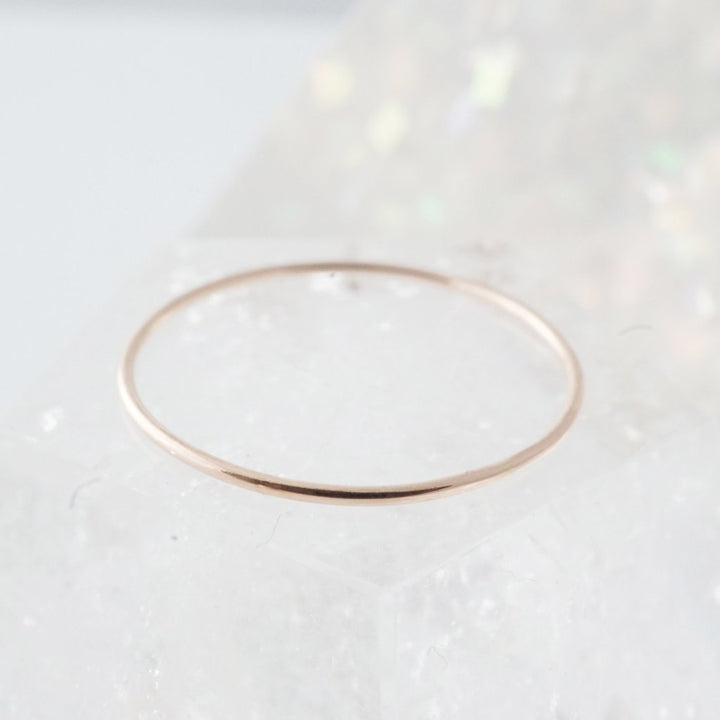 Skinny Stacking Ring, 14k Gold