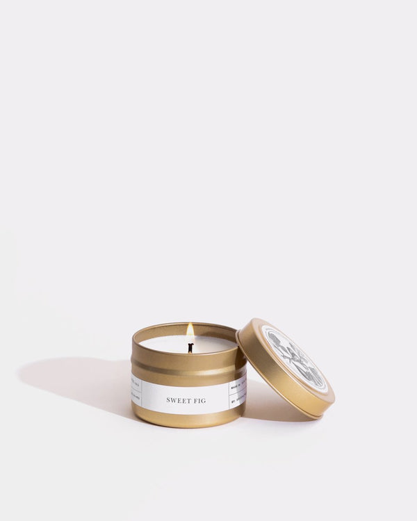 Sweet Fig Gold Travel Candle