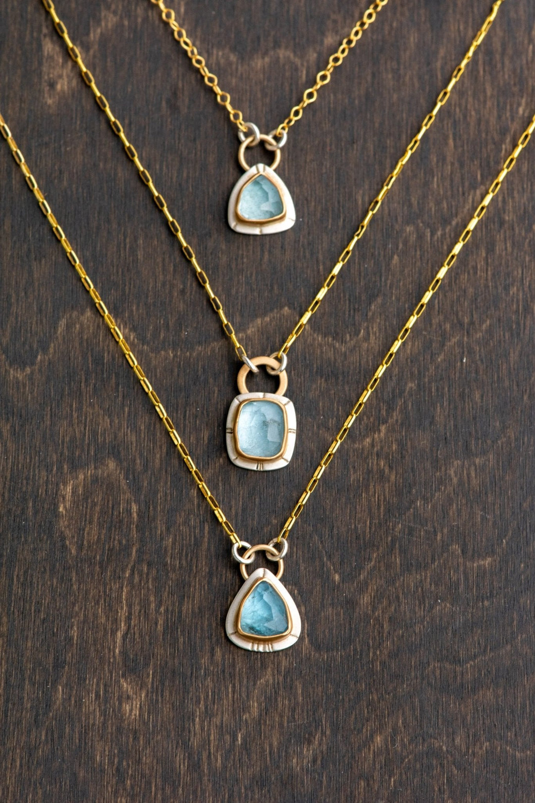 SWEETHEARTS AQUAMARINE NECKLACES