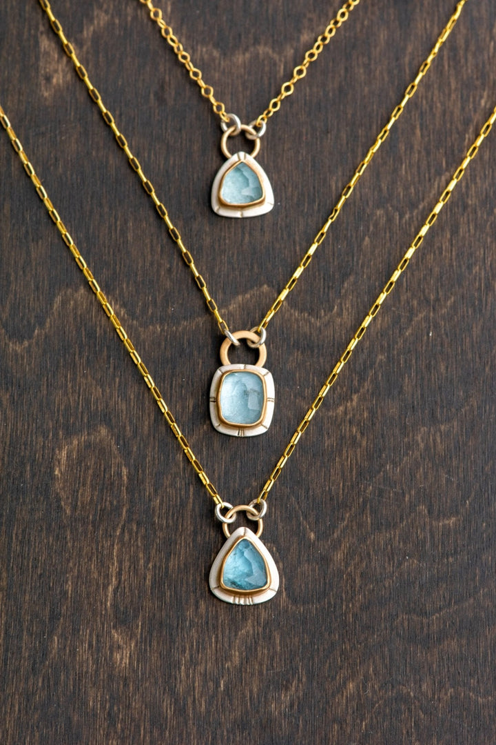 SWEETHEARTS AQUAMARINE NECKLACES