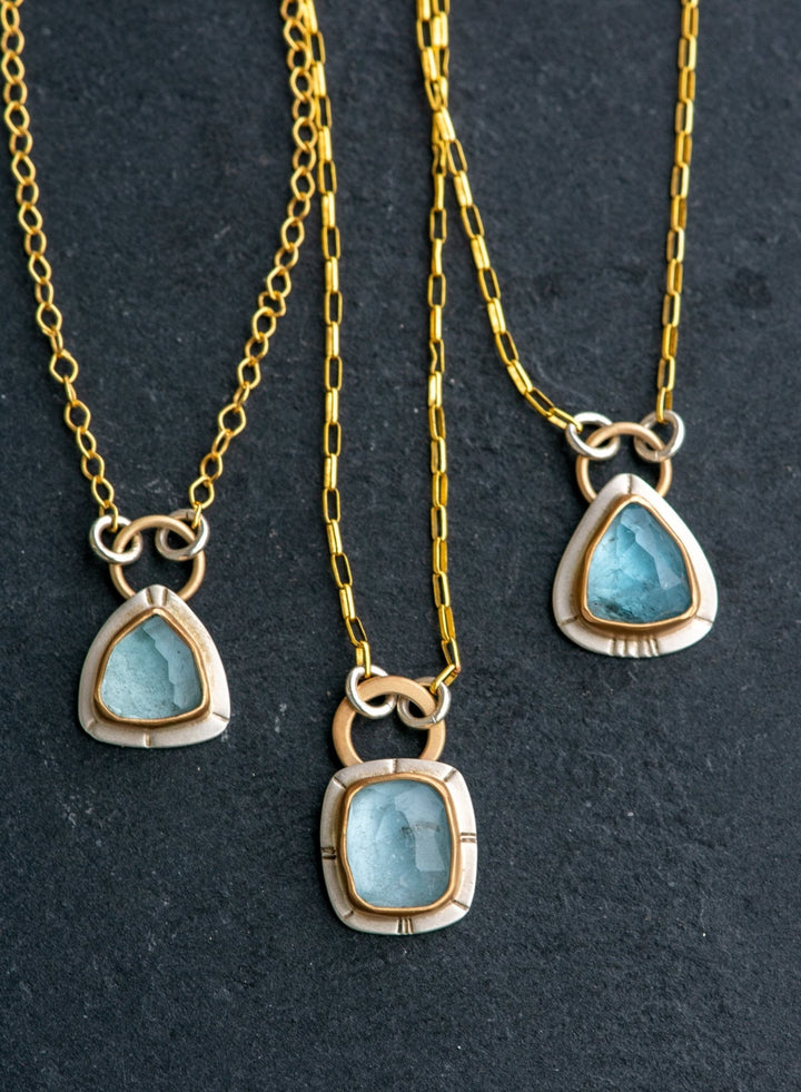 SWEETHEARTS AQUAMARINE NECKLACES