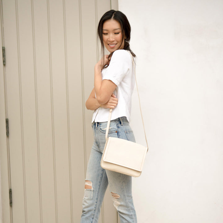 Clara Crossbody Woven Bone