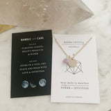 Karma Crystal + Disc Necklace