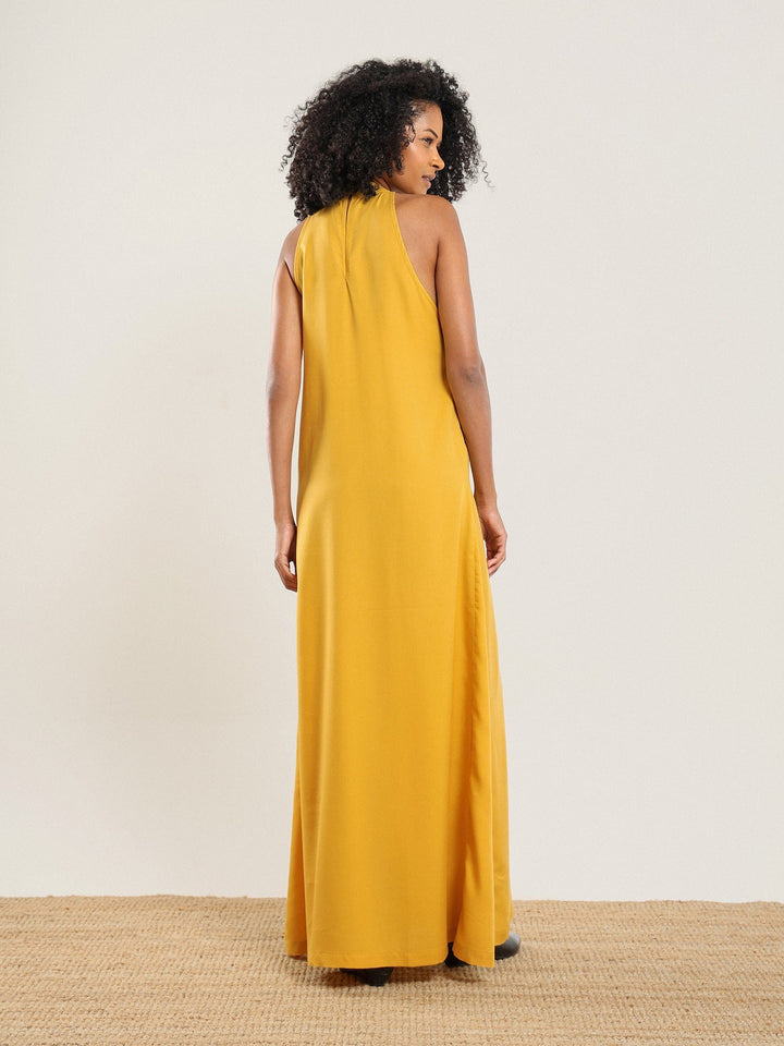 Tencel Halter Dress - Honey