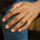 Super Skinny Hammered Stacking Ring Trio