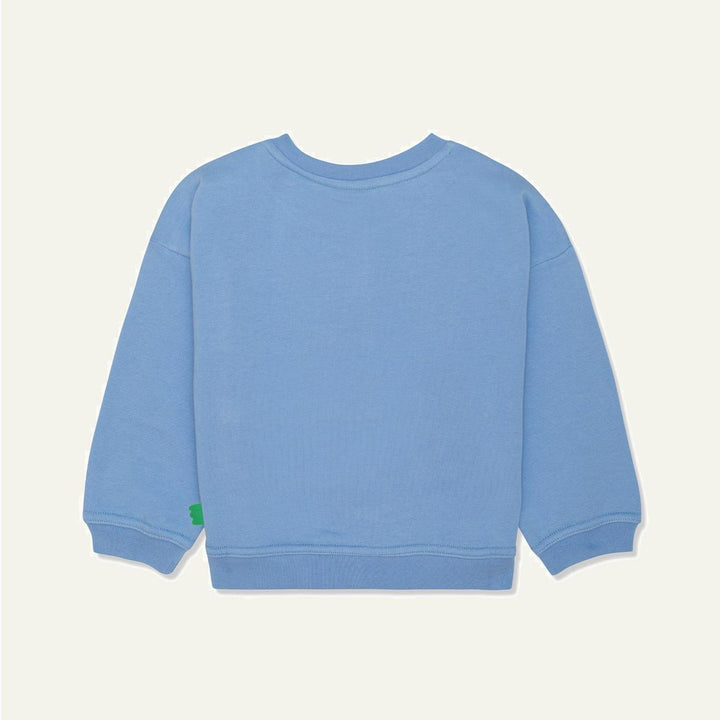 Recycled Cotton Pockets Kid Sweatshirt - Della Blue/multi
