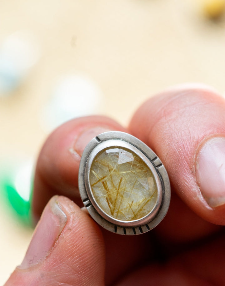 ZING RUTILATED QUARTZ RING
