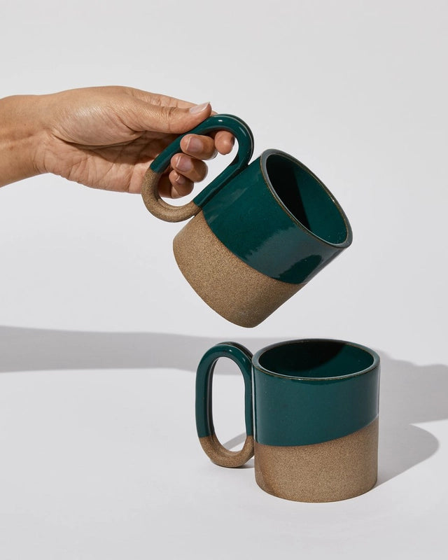 Half Moon Mug in Teal