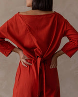 Rhoda Wrap Top in Blood Orange