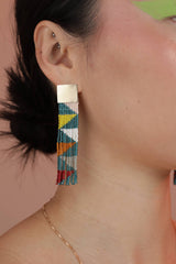 Kaleidoscope Beaded Earrings (2 sizes)