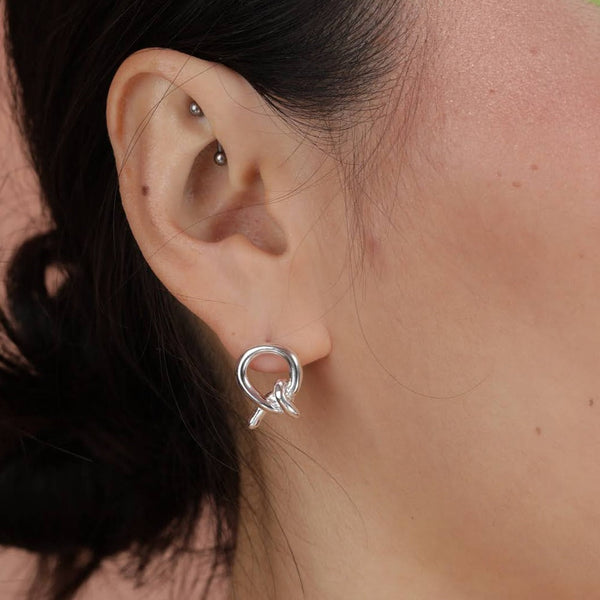 Mini Loop Knot Earrings